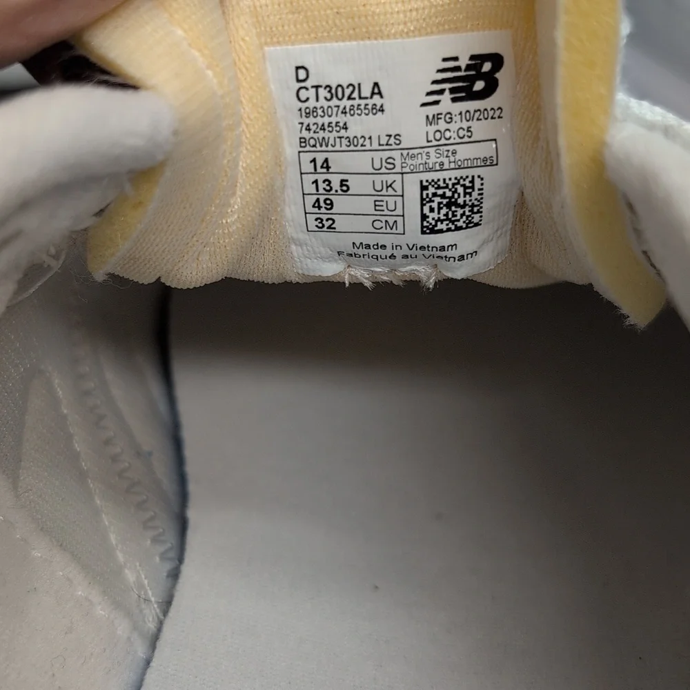 NWT.  New Balance CT303 white moonbram sneakers men's size 14 EU 49